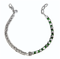 Bracciale Giacomo Burroni Uomo in Argento Malachite MBC-0084